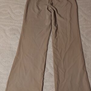 Alyn Paige Beige Wide-Leg Trousers